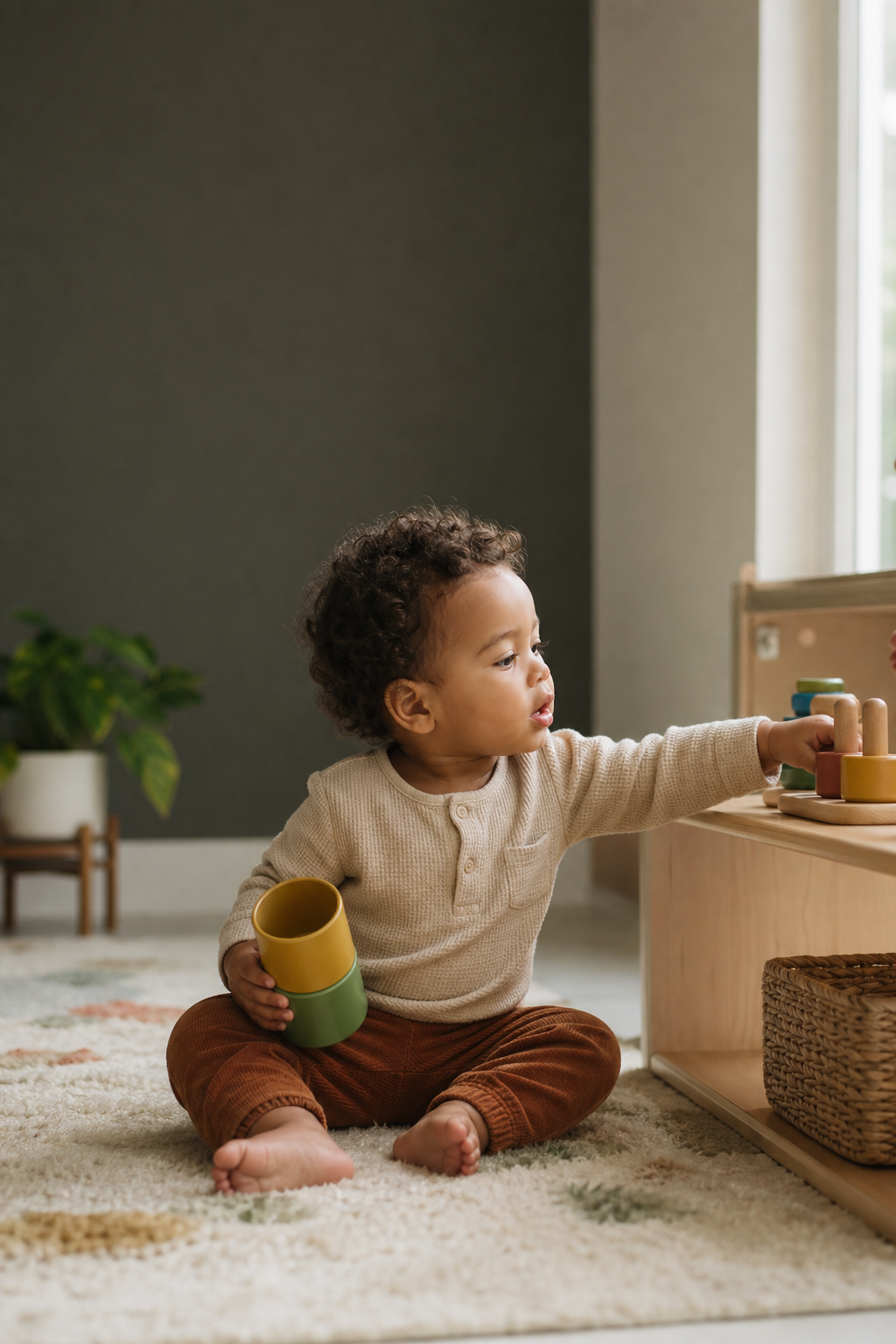 Toddler at play during the 16-18 months stage