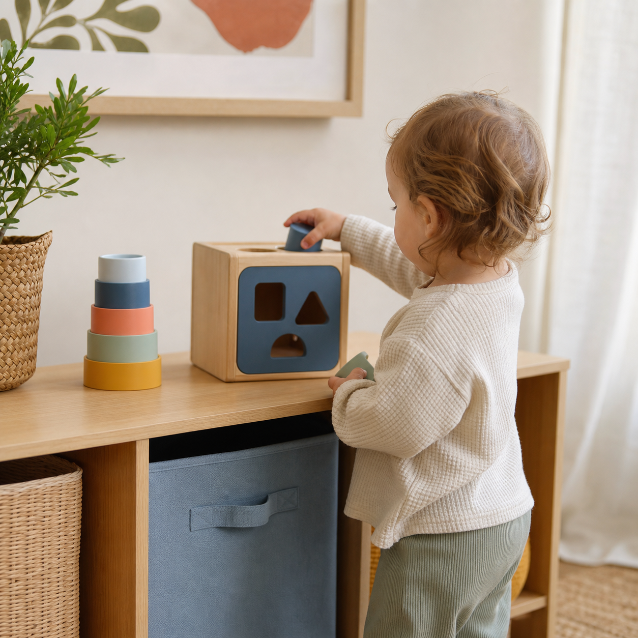Toddler at play during the 13-15 months stage