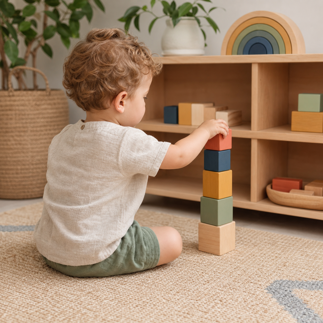 Toddler at play during the 22-24 months stage