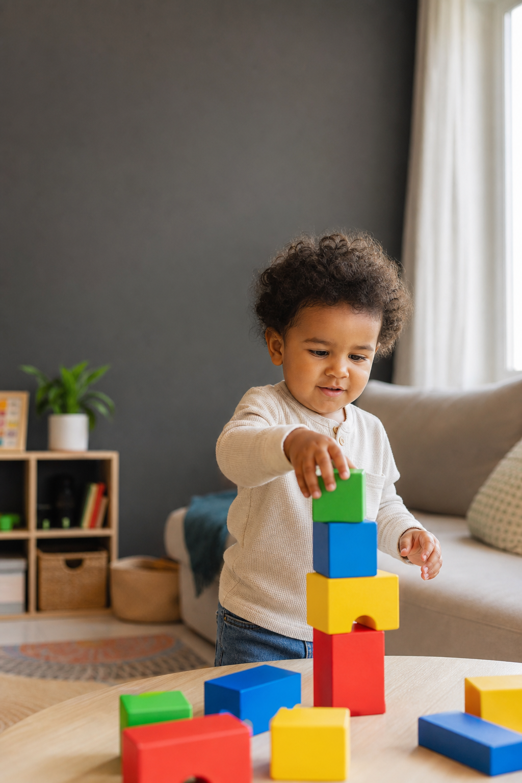 Toddler at play during the 25-27 months stage