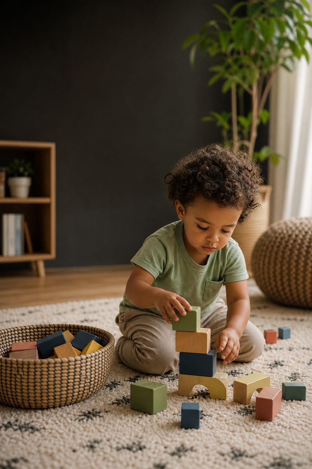 Toddler at play during the 28-30 months stage