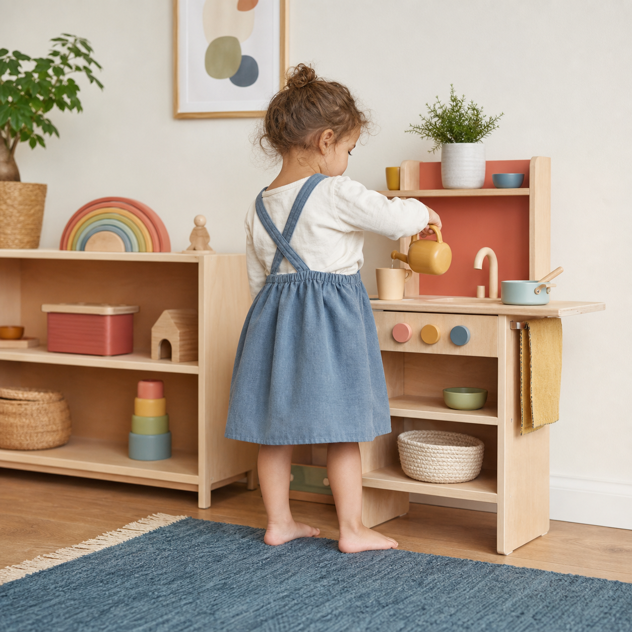 Toddler at play during the 34-36 months stage